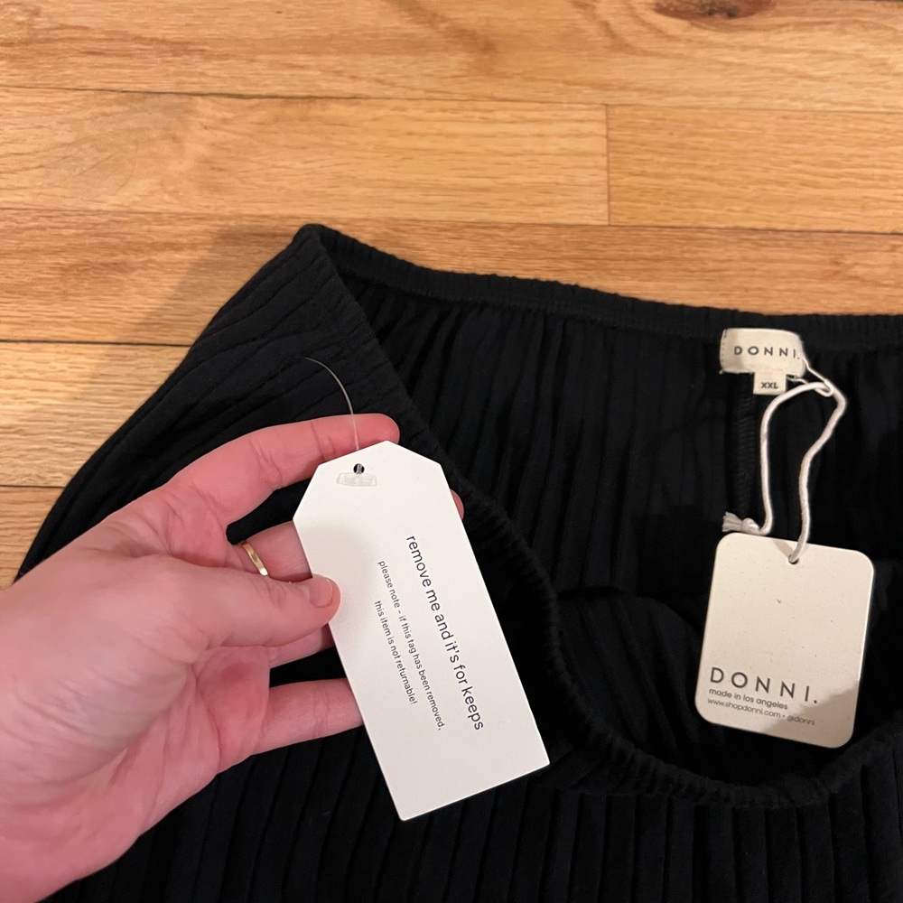 DONNI. The Sweater Rib Simple Pant - Picture 3 of 3